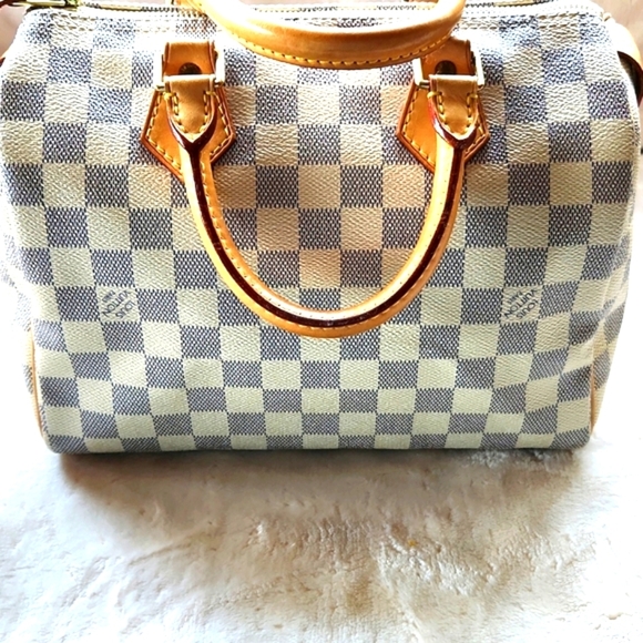 Louis Vuitton Speedy 25 Azure (RARE) Damier Satchel - Picture 4 of 7